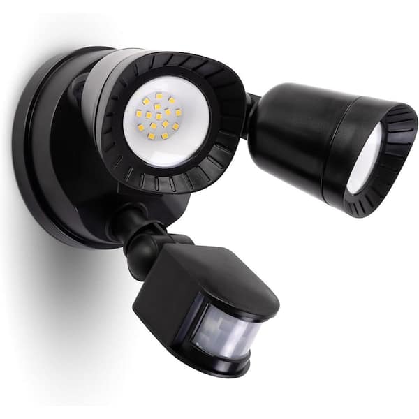 EKIEUDL 16-Watt Equivalent Integrated LED Black Wall Pack Light with Waterproof 5000K / 1900-Lumen, Black