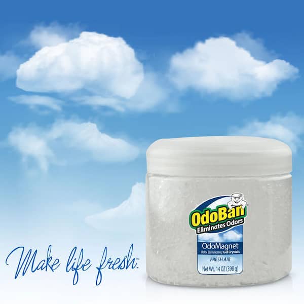 14 oz. OdoMagnet Odor Removing Gel Crystals, Odor Absorber and Air Freshener with Odor Eliminating Gel, Fresh Air Scent