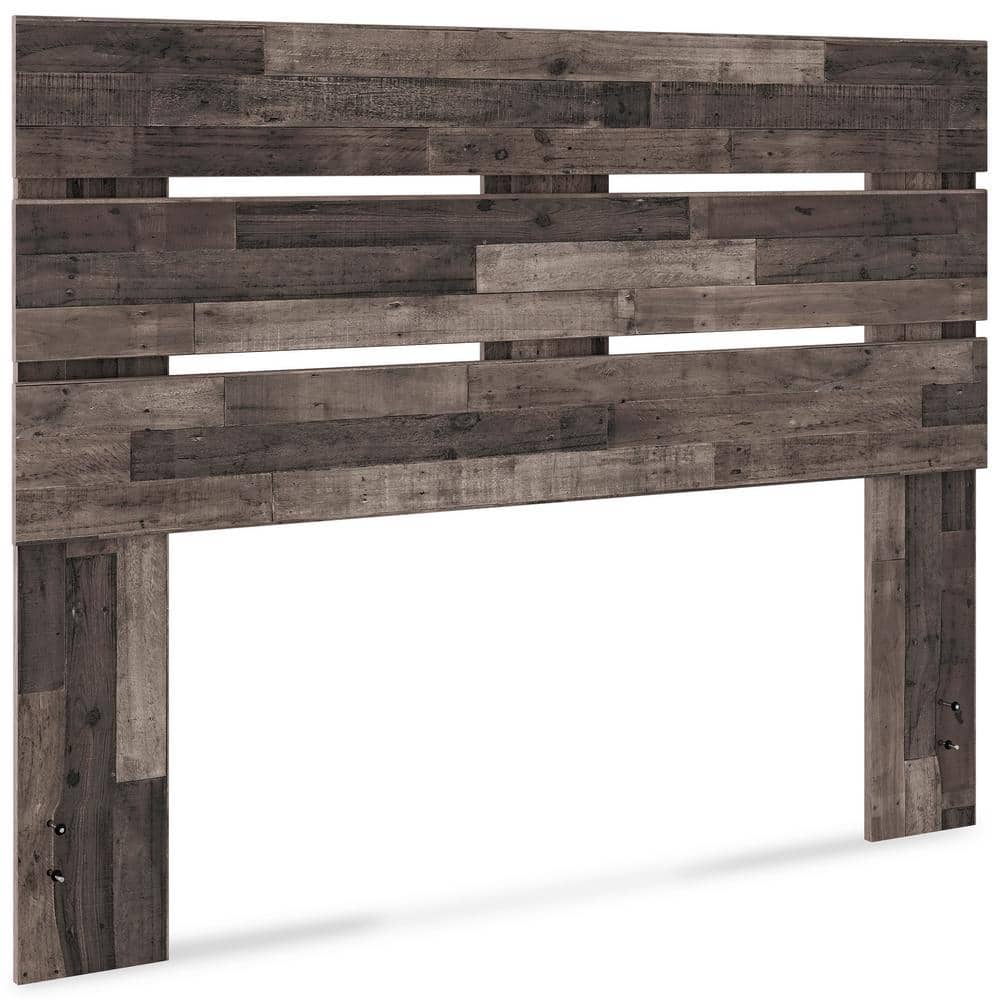 Neilsville Multi Gray Wood Queen Panel Headboard