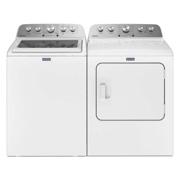 Maytag 7.4 cu. ft. 120-Volt Smart Capable White Gas Dryer with Hamper Door  MGD6230HW - The Home Depot