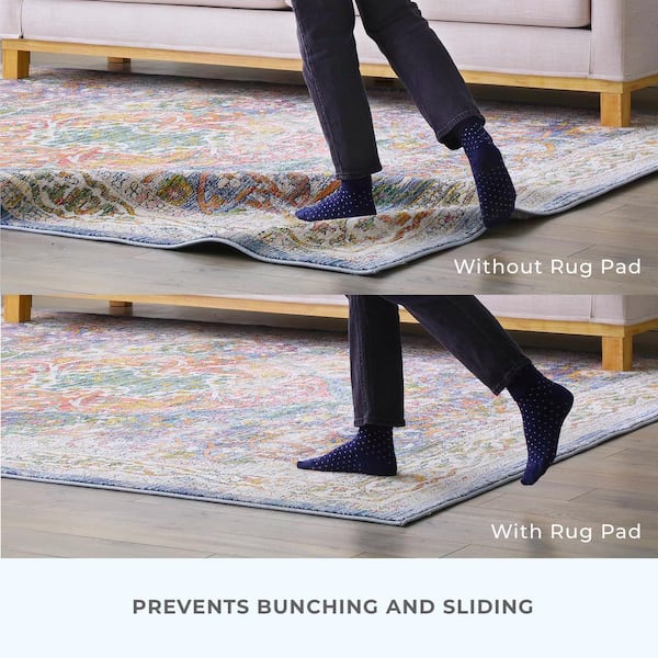 Linenspa 4 ft. x 6 ft. Rectangle Interior Non-Slip Felt Grip 1/4 in. Thickness Rug Pad