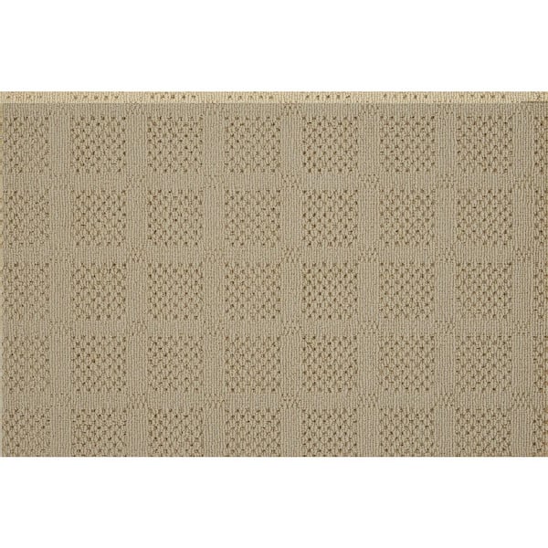Desert Springs - Dusty Yellow - 13.2 ft. 33.94 oz. Wool Pattern Installed Carpet