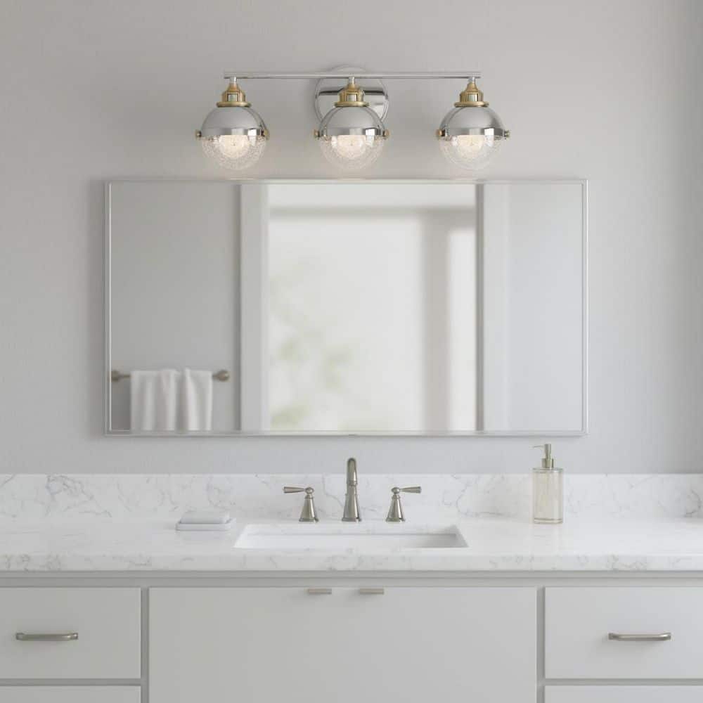 Fletcher 25.0 in. 3 Light Polished Nickel Vanity Light price history on PriceWatchPro