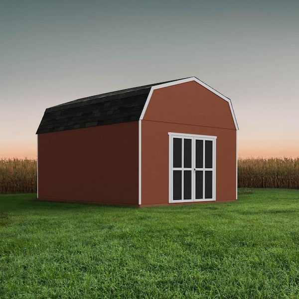 Handy Home Products sq. and Home 12 Yourself 16 (192 Do-it ft.) system 19444-3 ft. Floor - ft. Wood with Outdoor The Included Shed Depot x Smartside Hudson Storage