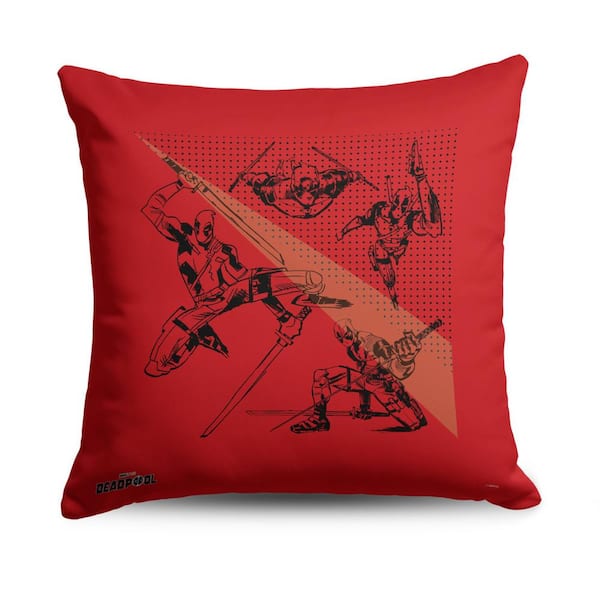 THE NORTHWEST GROUP Marvels Deadpool 3 On My Way Printed 18 x 18 Multicolor Throw Pillow