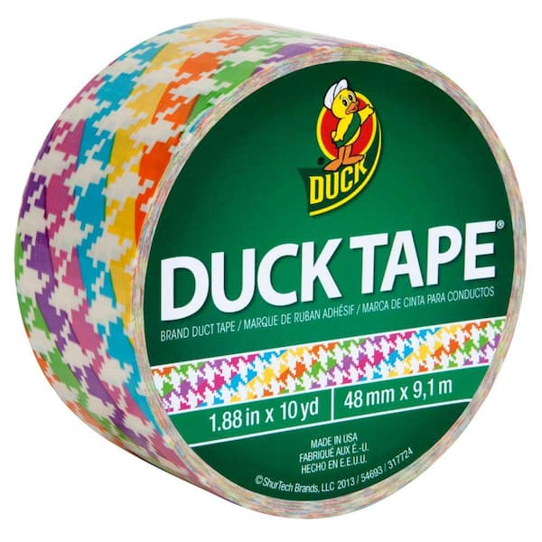 Duck 1.88 in. x 10 yds. Neon Houndstooth Duct Tape (6-Pack)