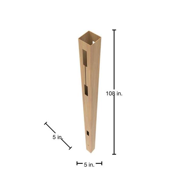 Barrette Outdoor Living 5 in. x 5 in. x 108 in. Vinyl Line Post Woodgrain Cypress