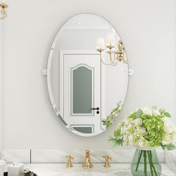 KOHROS 39 in. x 28 in. Rectangle Frameless Beveled Glass Decoration Mirror