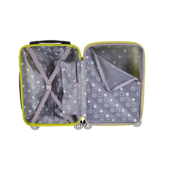 Rockland 2Tone Green 20 in. Expandable Hardside Spinner Carry on