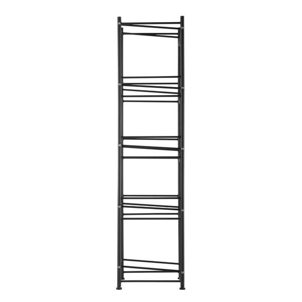 5 Tiers Water Jug Holder, 5 Gallon Water Bottle Holder, Single Row Water Bottle Rack for 5 Bottles Black