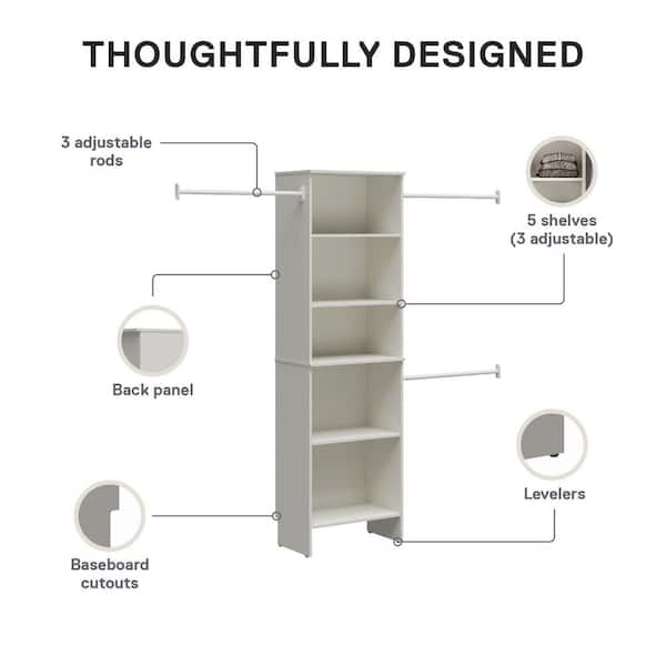 StyleWell Westport 25 in W x 83.25 in H White Laminate Board