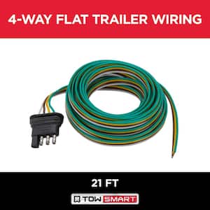 21 ft., 4-Way Flat Trailer Light Wiring Connector