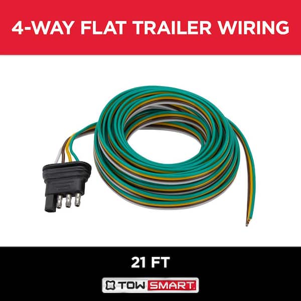 21 ft., 4-Way Flat Trailer Light Wiring Connector
