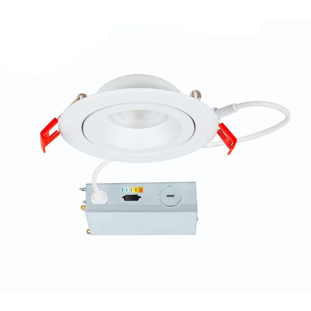 Lotos 4 in. Adjustable CCT New Construction/Remodel IC Rated Indoor/Outdoor Integrated LED Recessed Light Trim (1-Pack) price history on PriceWatchPro
