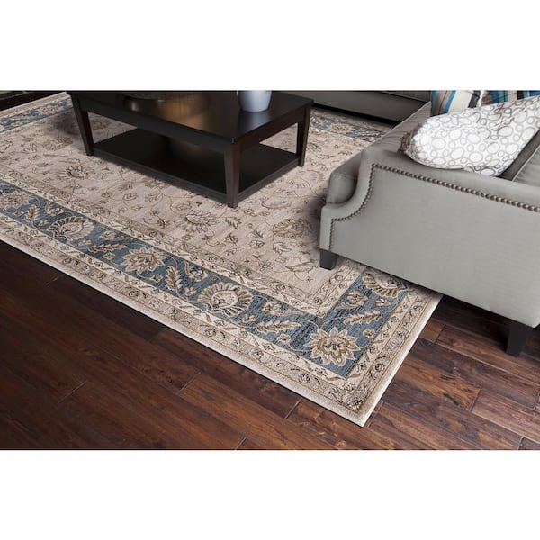 Kashan Mahal Beige 2 ft. x 7 ft. Runner Rug