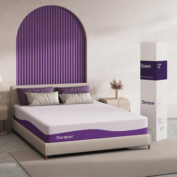 Serleep Full Medium Firm Memory Foam 10 in. Bed-in-a-Box Mattress