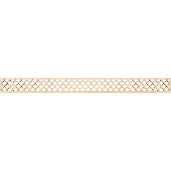 Hudson Fretwork 0.375 in. D x 46.375 in. W x 4 in. L Birch Wood Panel Moulding