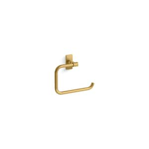 Castia By Studio McGee Wall Mounted Towel Ring in Vibrant Brushed Moderne Brass