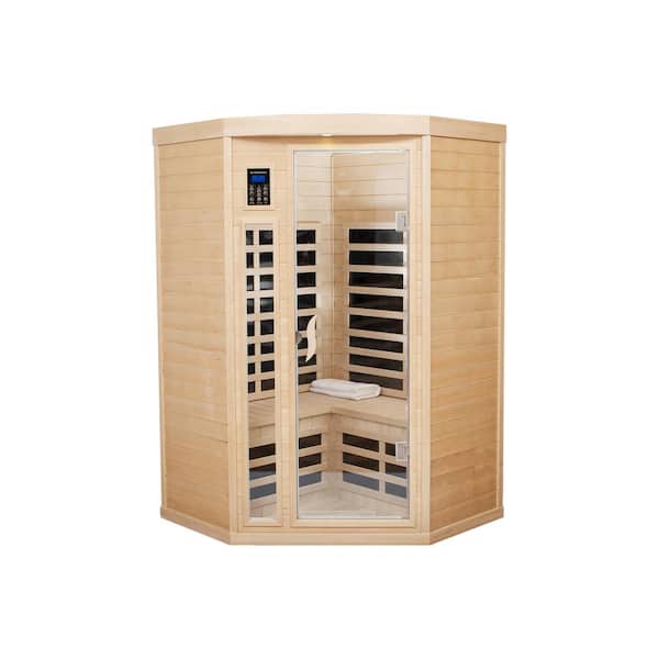 Unbranded 2-Person Sauna with 7-Carbon Crystal Far Infrared Heaters, Bluetooth, and control panel