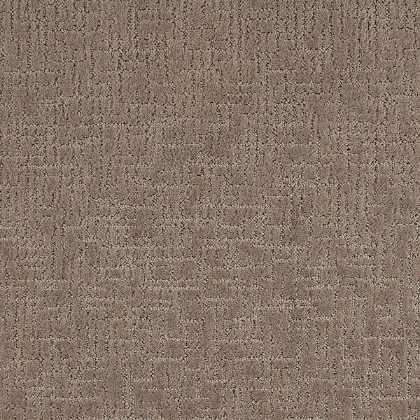 Home Decorators Collection Brasswick  - Crewelwork - Brown 24 oz. Polyester Pattern Installed Carpet