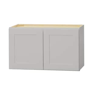 Avondale 30 in. W x 12 in. D x 18 in. H Ready to Assemble Plywood Shaker Wall Bridge Kitchen Cabinet in Dove Gray