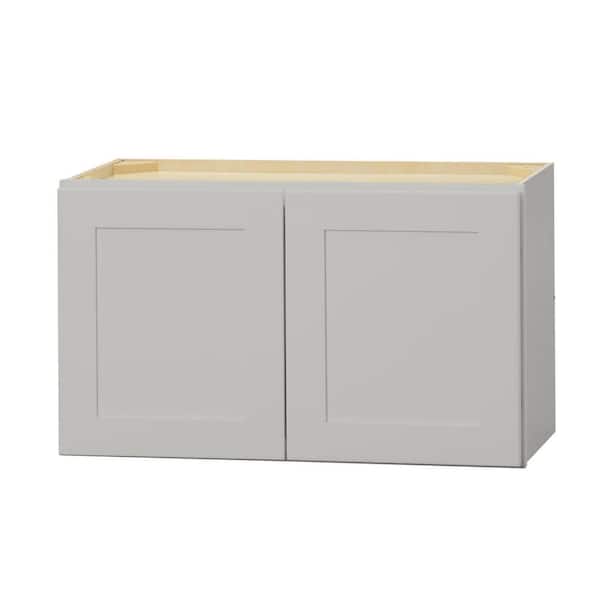 Hampton Bay Avondale 30 in. W x 12 in. D x 18 in. H Ready to Assemble Plywood Shaker Wall Bridge Kitchen Cabinet in Dove Gray