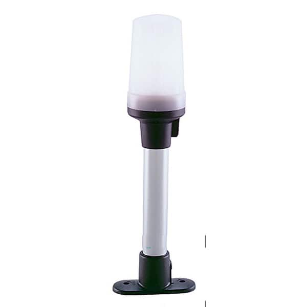 Perko Fixed-Mount White All-Round Light - 8.5 in. Height with Black Polymer Base