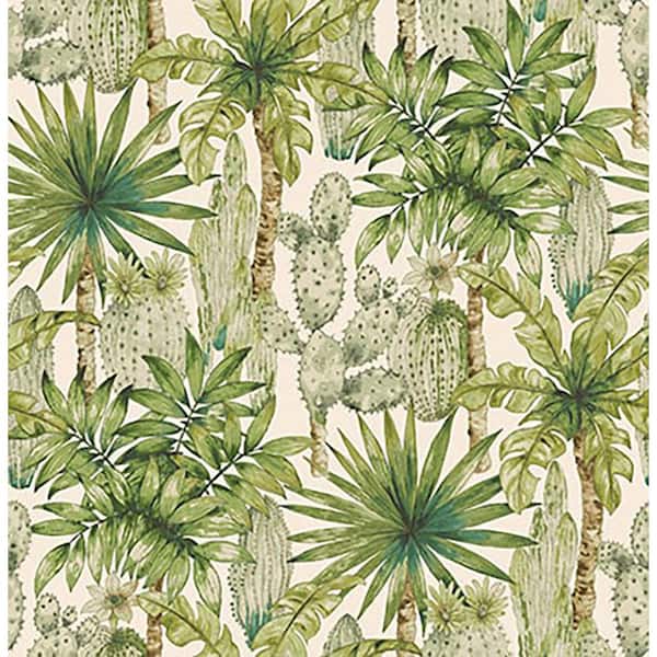 Cactus Emporium Jungle Vinyl Peel and Stick Wallpaper Roll (Covers 30.75 sq. ft. )