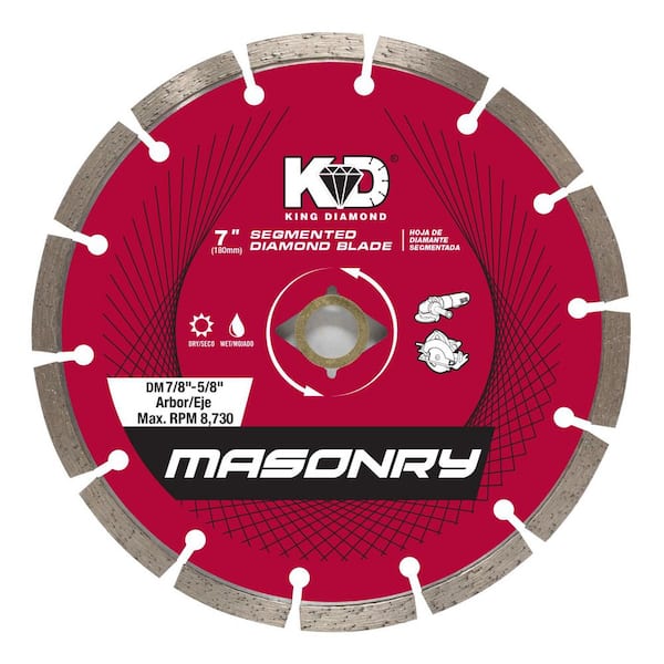7 in. Masonry Material Cutting Segmented Rim Diamond Blade