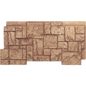 Castle Rock 49 in. x 1 1/4 in. Wheat Field Stacked Stone, StoneWall Faux Stone Siding Panel