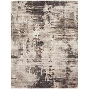 American Manor Iv/Mocha 9 ft. x 12 ft. Abstract Contemporary Area Rug