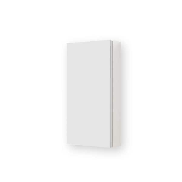 Flicker 12 in. W x 24 in. H Rectangular Aluminum Recessed/Surface Mount Medicine Cabinet with Mirror in Silver