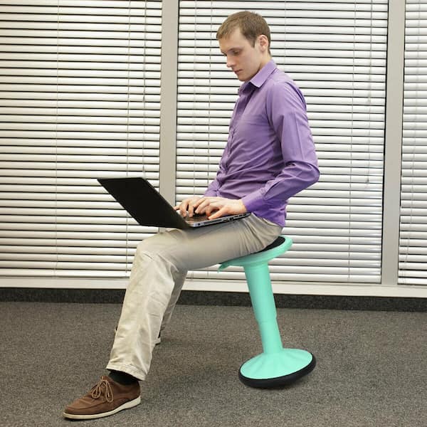 Green Wobble Chair Active Learning Stool with Adjustable Height