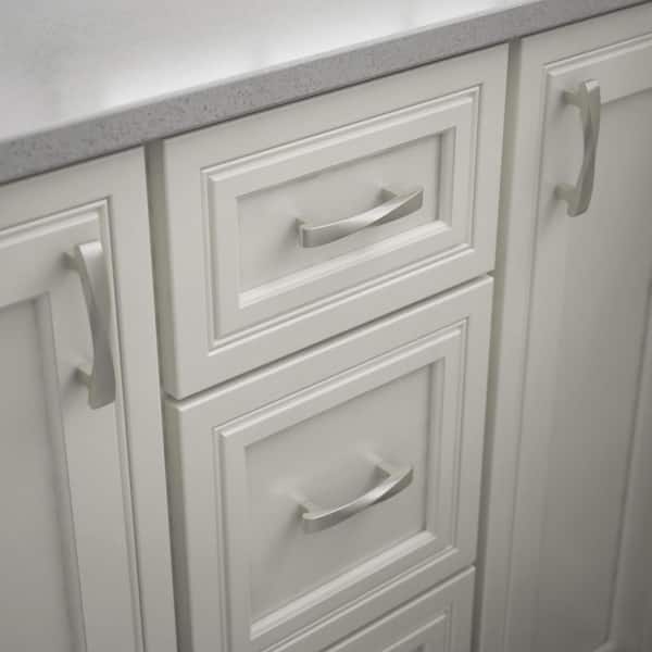 Modern Twist 3 in. (76 mm) Modern Satin Nickel Cabinet Drawer Pull