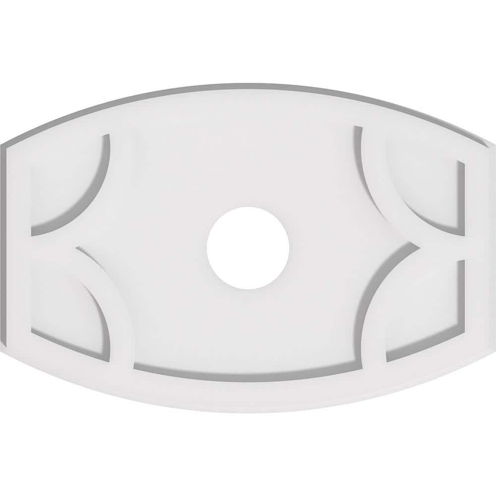 Kailey White PVC Contemporary Ceiling Medallion 18" x 12"
