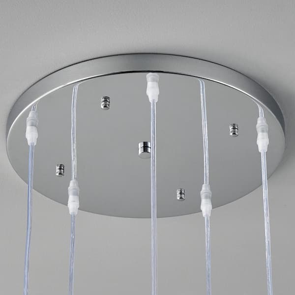 ZHLWIN Home Lighting 5-Light Chrome Rectangle Modern Pendant Light