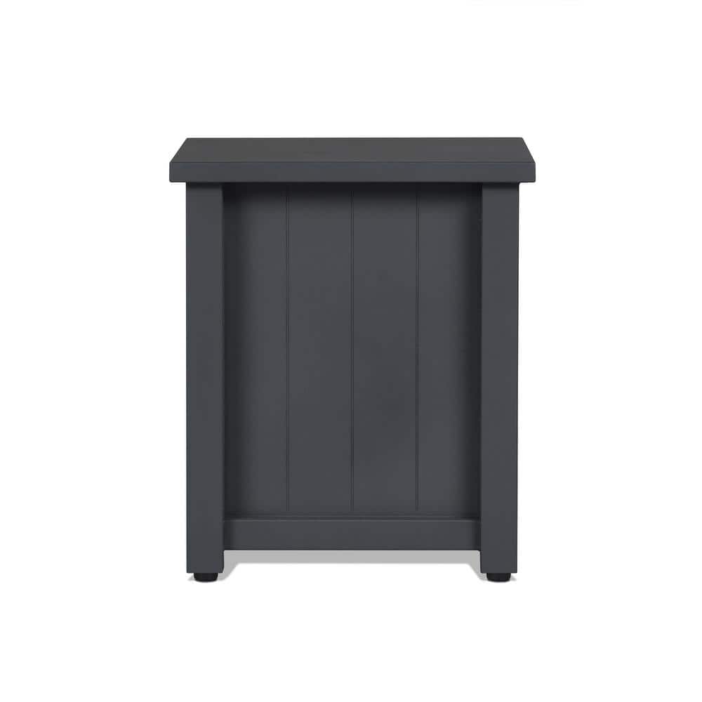 Gray Powder Coated Steel Free-standing Gas Fire Pit Table