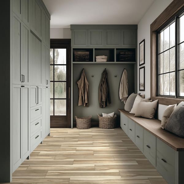 Ansley Amber 8 in. x 40 in. Matte Porcelain Wood Look Floor and Wall Tile (15.54 sq. ft./Case)