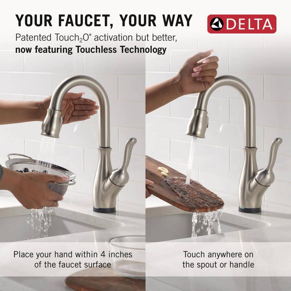 Spotshield Stainless Steel Touchless Bar Faucet with Pull-out Spray