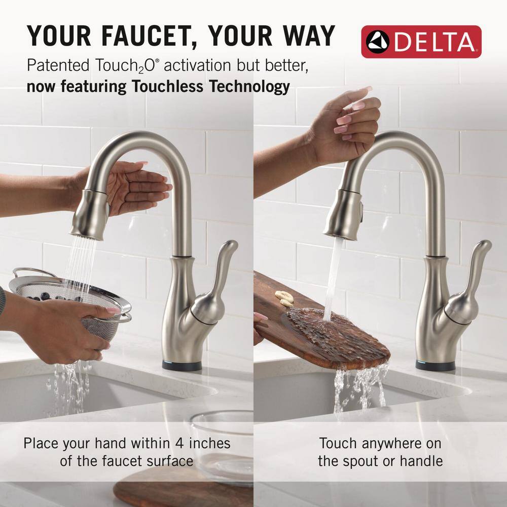 Spotshield Stainless Steel Touchless Bar Faucet with Pull-out Spray