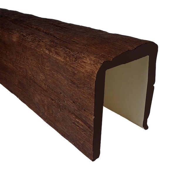 12 in. x 10 in. x 15.5 ft. Walnut Vintage Faux Wood Beam