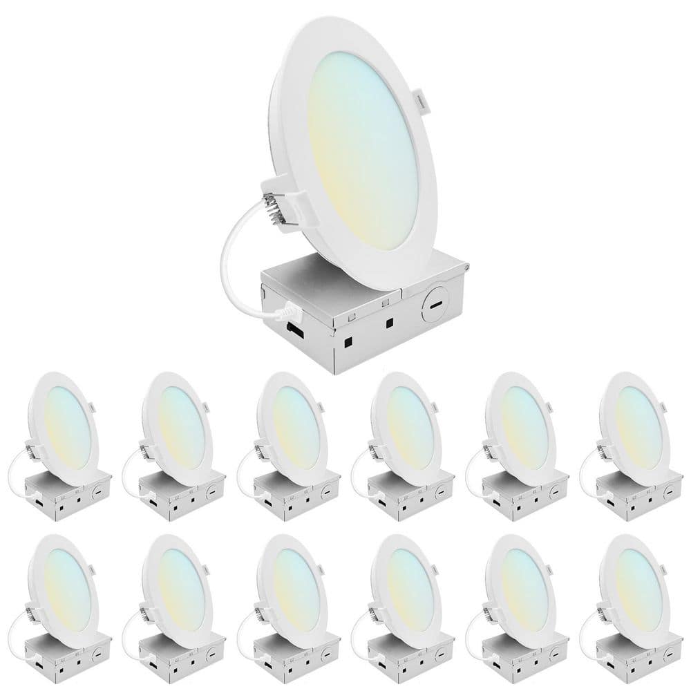6 In. Integrated LED Recessed Light, Mini Panel Light, 5CCT, 1400LM, 15W, 100° Beam, Dimmable, ETL Listed 12 Pack price history on PriceWatchPro