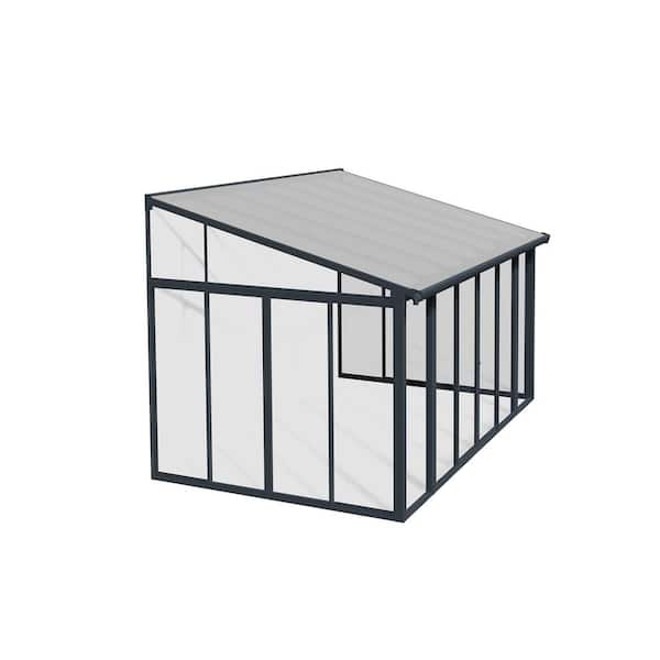 CANOPIA by PALRAM SanRemo 10 ft. x 14 ft. Gray/Clear Sunroom, Patio Enclosure and Solarium