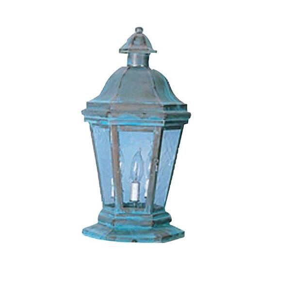 Illumine 20 in. 3-Light Distressed Brass Outdoor Lantern