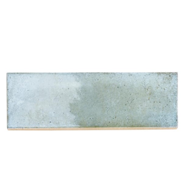 Apollo Tile Antiek Blue 2.58 in. x 7.9 in. Glossy Ceramic Subway Wall and Floor Tile Sample (0.14 Sq. ft./case) (1-pack)