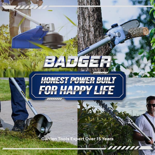 26cc Weed Wacker Gas 3 in. 1 String Trimmer/Edger 17 in. with 10 in. Brush Cutter, Rubber Handle and Shoulder Strap