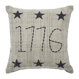 My Country Khaki Navy 1776 Americana 6 in. x 6 in. Throw Pillow