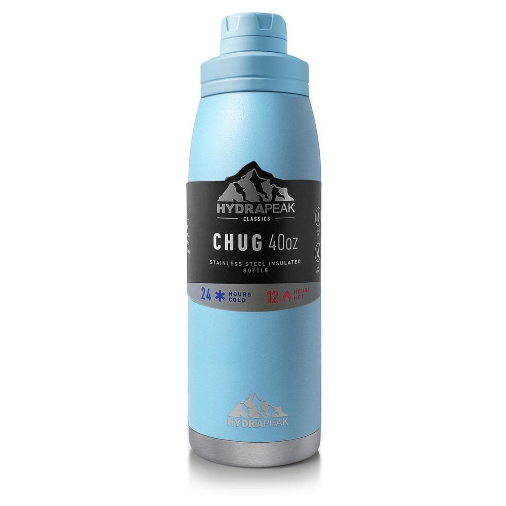 HYDRAPEAK Active Chug 32 fl. oz. Teal Triple Insulated Stainless Steel  Water Bottle Thermoses HP-Wide-32-Teal-Chug - The Home Depot
