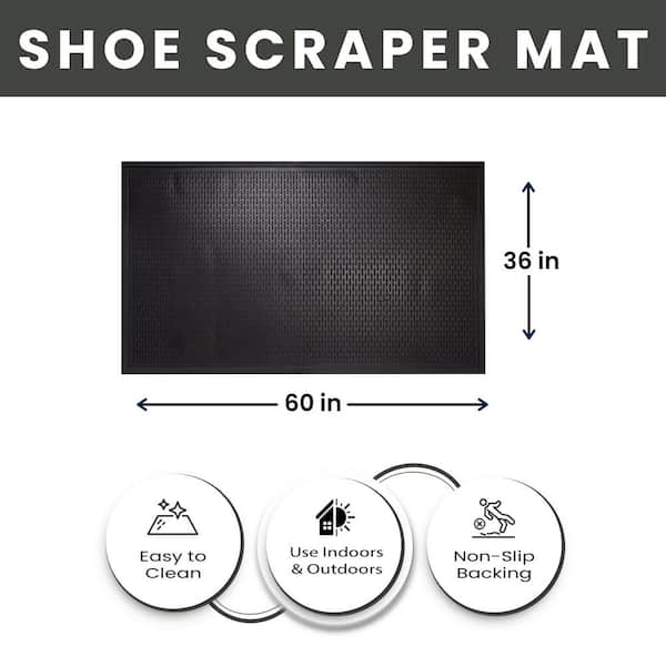 SuperScrape Floor Mat 3ft x 5ft Black