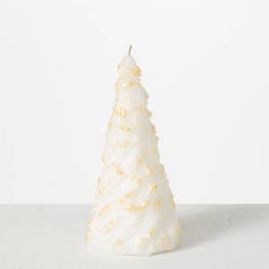 12.5 in. Rhapsody Tree Decorative Candle, White
